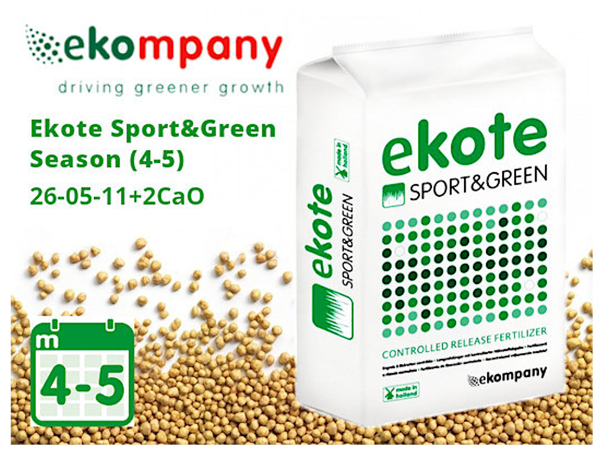 Добриво Ekote Sport & Green Season 26-05-11+2CaO (4-5 місяців) / 25 кг