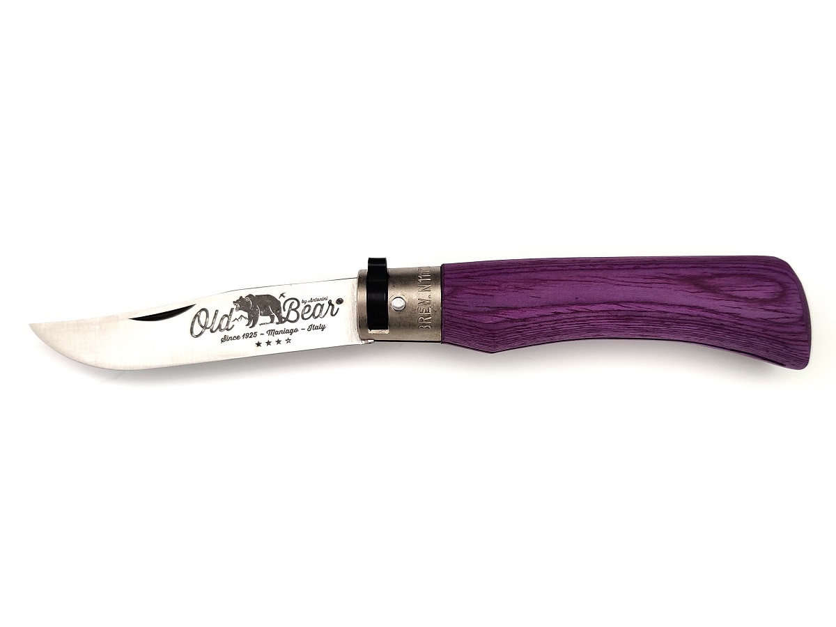 Нож Antonini OLD BEAR 9307/21_MPK / с фиолетовой рукоятью