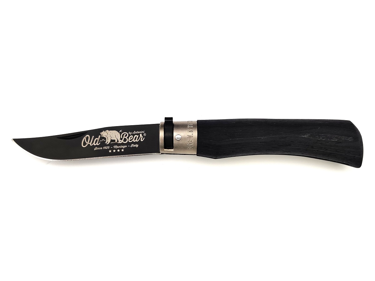 Нож Antonini OLD BEAR 9303/21_MNK, TOTAL BLACK / черный