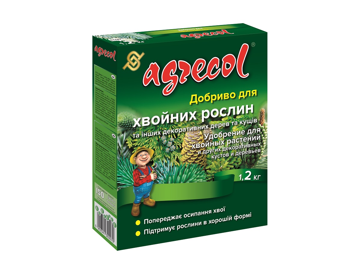 Добриво мінеральне гранульоване Agrecol для хвойних 14-14-21 / 1,2 кг