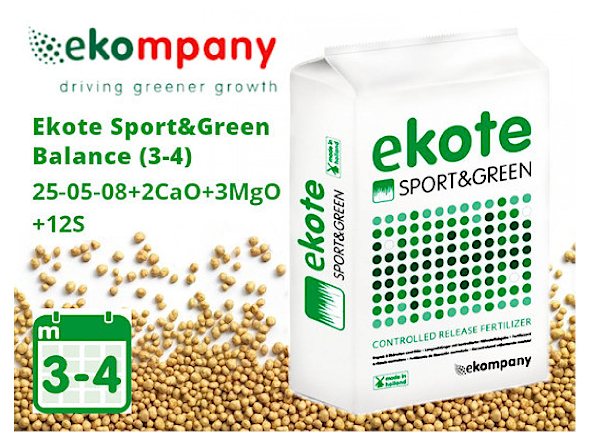 Удобрение Ekote Sport & Green Balance 25-05-08+2CaO+3MgO (3-4 месяца) / 25 кг