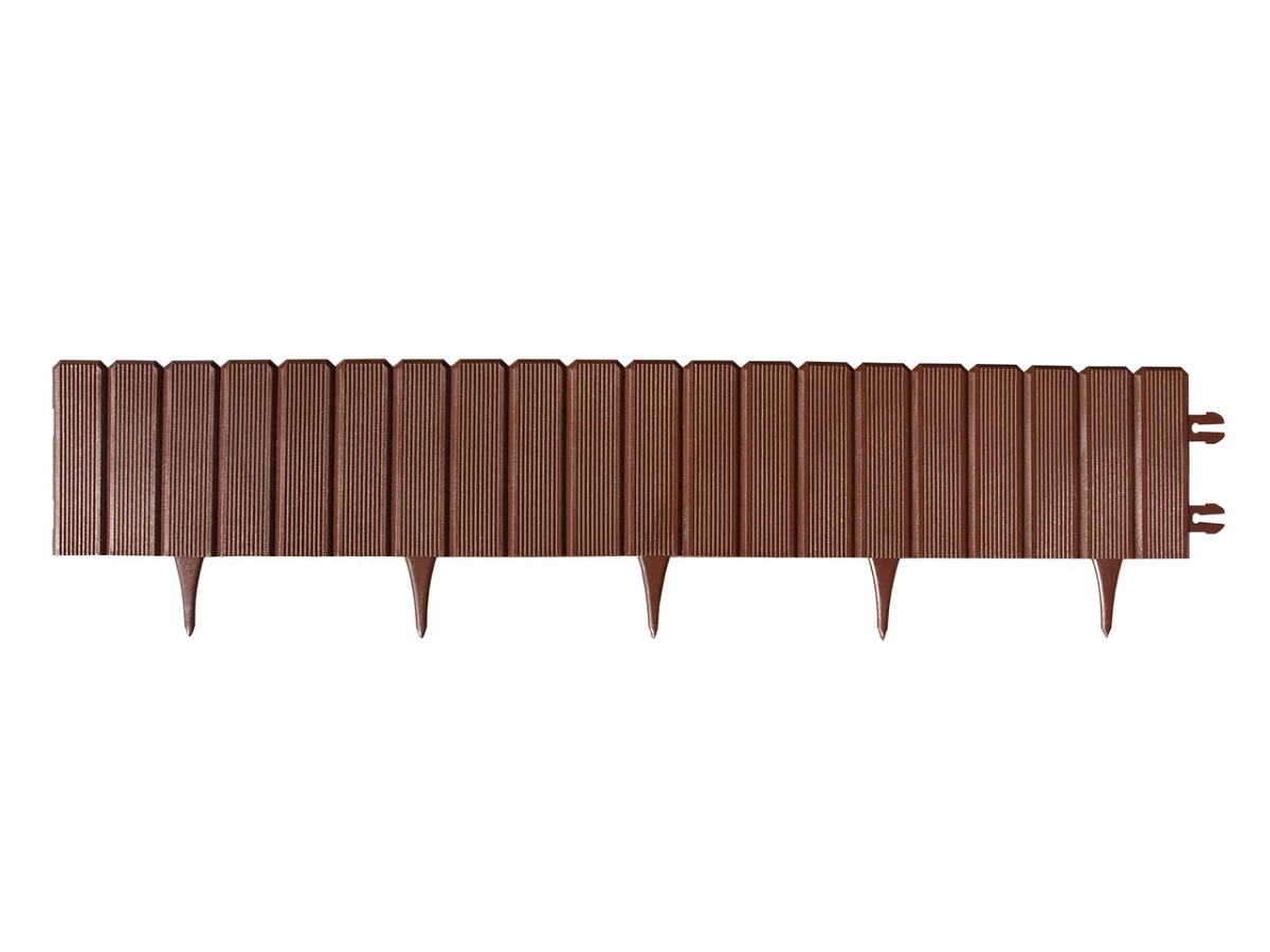 Декоративний паркан Eko-Palisada 17 см, 1 м / коричневий