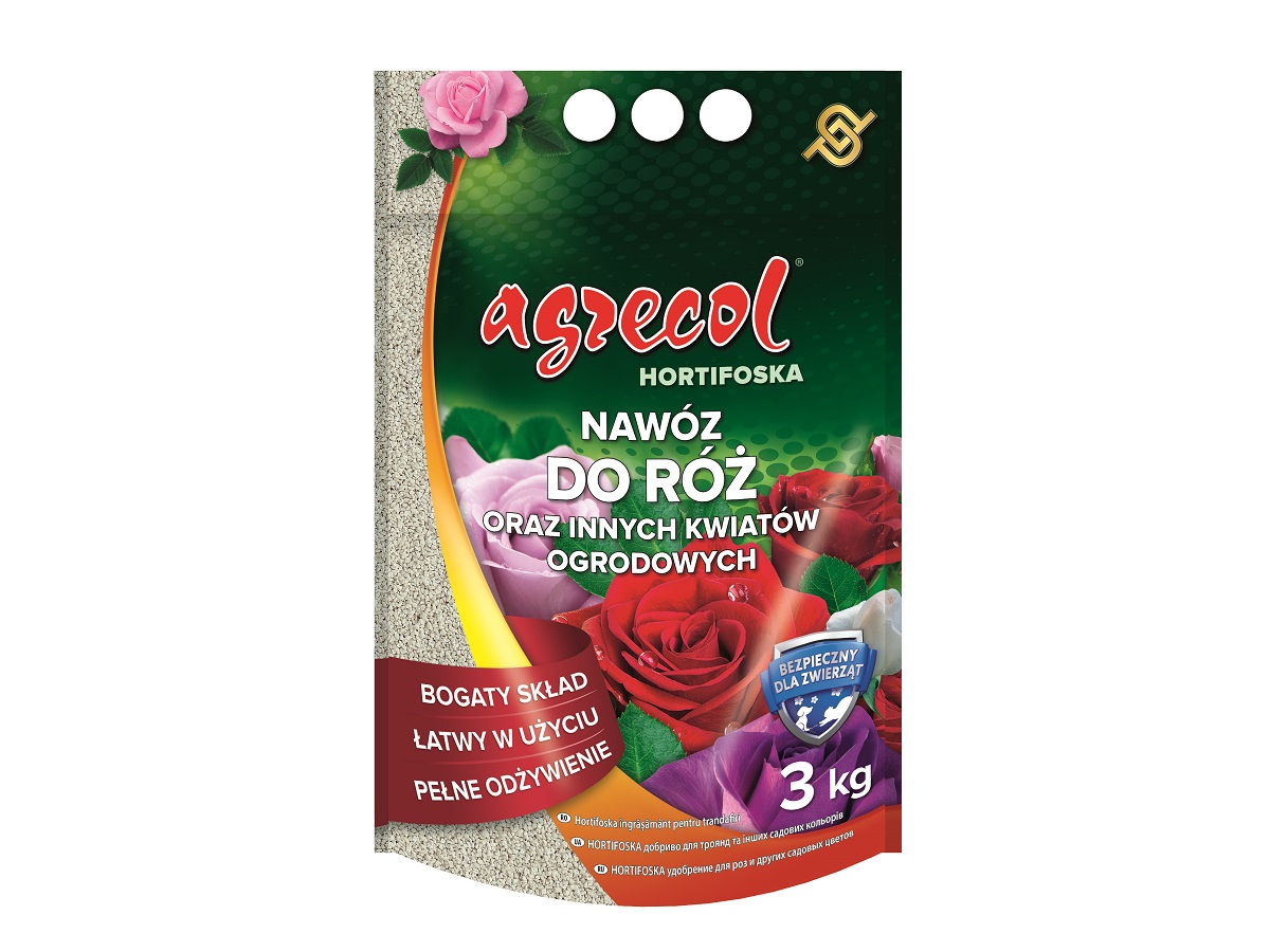Добриво мінеральне гранульоване Hortifoska Agrecol для троянд 12-12-12 / 3 кг