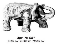 Садова декоративна фігурка "Слон", 38 см