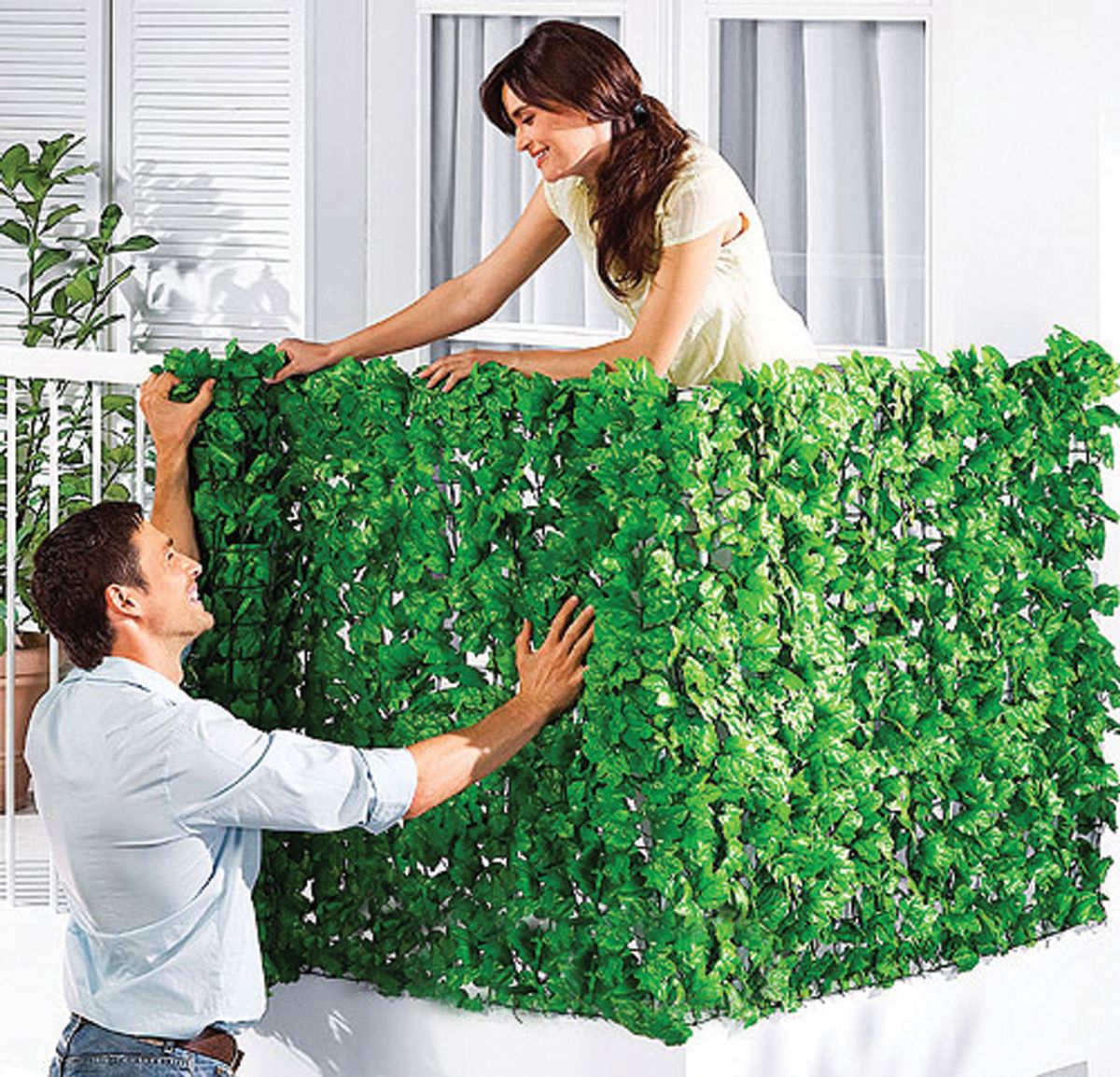 Декоративное зеленое покрытие «Молодая листва» 100х300 см