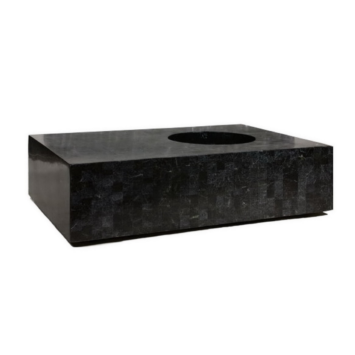 Кашпо Fleur ami Geo table black polished (чорне), 33 см