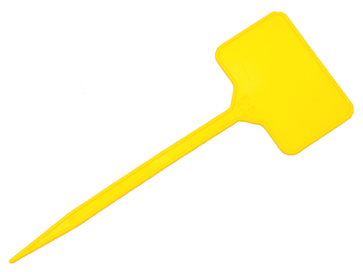 Табличка на ножке желтая №3