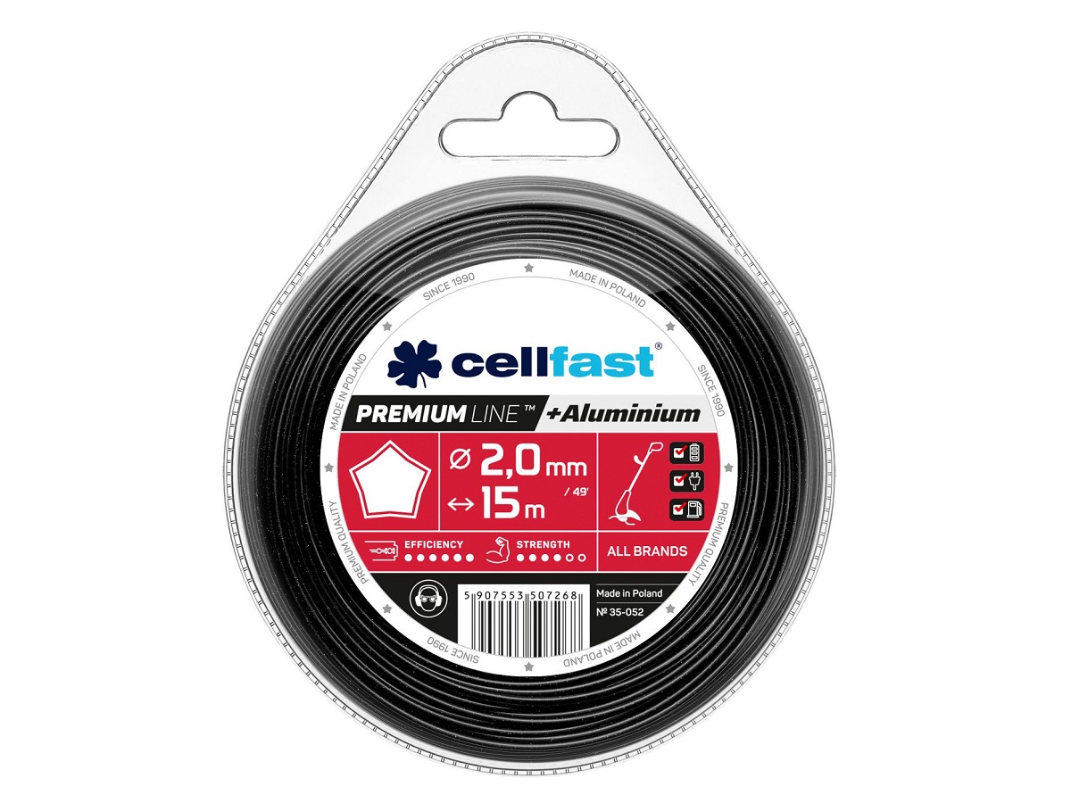 Лезо для тримера - зірочка Cellfast 2,0 мм x 15 м Premium 35-052 / Целфаст Преміум